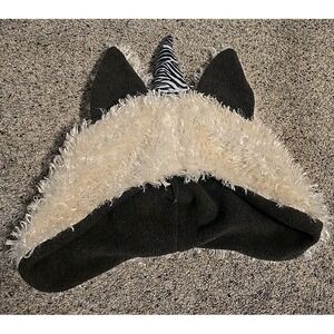 Oversized Zebra Unicorn Furry Animal Ears Hat Hood Cosplay Handmade Indie Maker‎